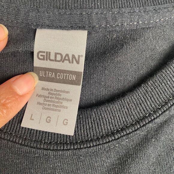 Highland-Springs Football Logo Men's T Shirt size L Black Short Sleeve,Gildan - Picture 3 of 11